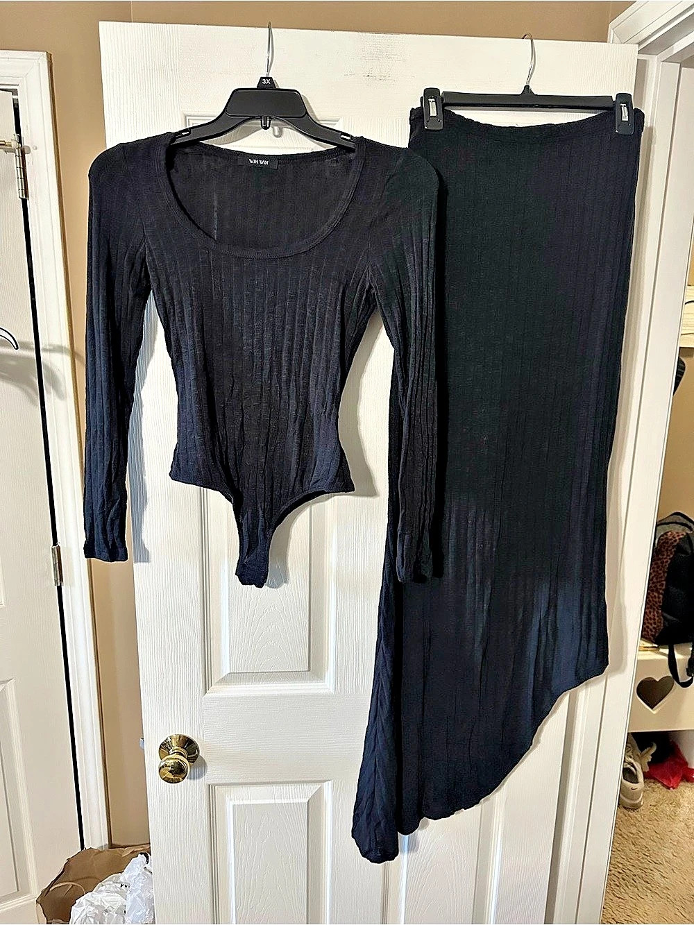 Lightweight Knit Bodysuit & Maxi Skirt Set-NWOT
